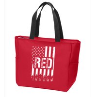 R.E.D Remember Everyone Deployed Red Friday Zip Tote Bag