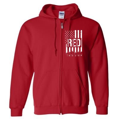 R.E.D Remember Everyone Deployed Red Friday Full Zip Hoodie