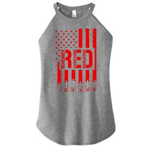 R.E.D Remember Everyone Deployed Red Friday Women's Perfect Tri Rocker Tank