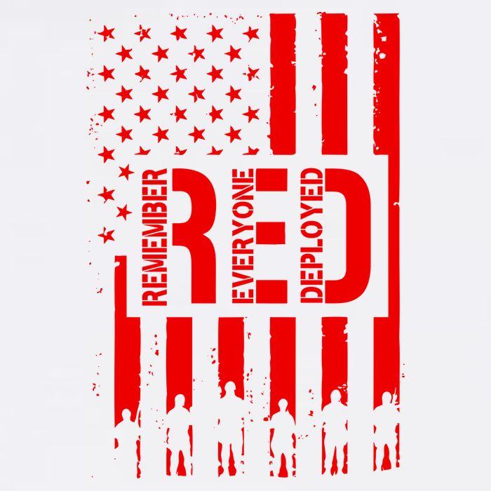 R.E.D Remember Everyone Deployed Red Friday Garment-Dyed Sweatshirt