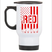 R.E.D Remember Everyone Deployed Red Friday Stainless Steel Travel Mug