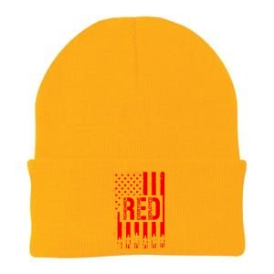 R.E.D Remember Everyone Deployed Red Friday Flag Knit Cap Winter Beanie