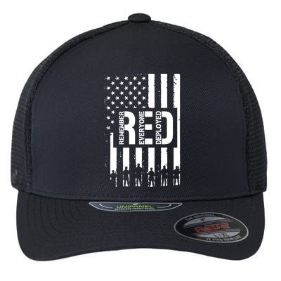 R.E.D Remember Everyone Deployed Red Friday Flag Flexfit Unipanel Trucker Cap