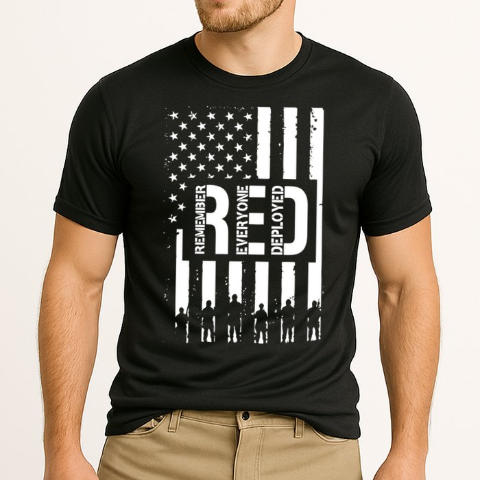 R.E.D Remember Everyone Deployed Red Friday Flag Performance Shirt