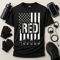 R.E.D Remember Everyone Deployed Red Friday Flag Performance Shirt