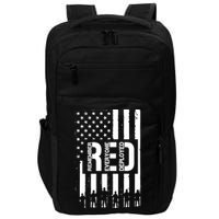 R.E.D Remember Everyone Deployed Red Friday Flag Impact Tech Backpack