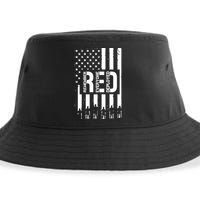R.E.D Remember Everyone Deployed Red Friday Flag Sustainable Bucket Hat