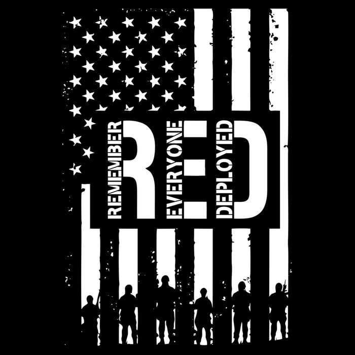 R.E.D Remember Everyone Deployed Red Friday Flag 7-Panel Snapback Hat