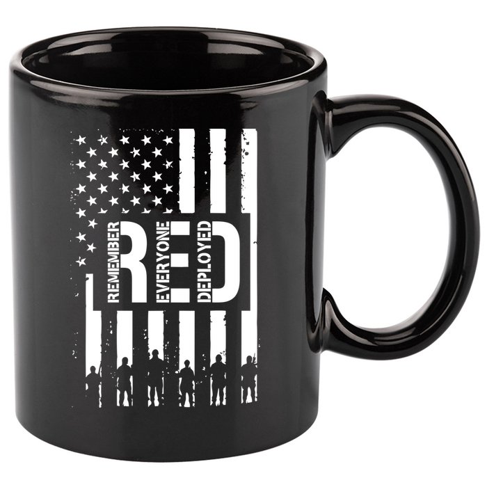 R.E.D Remember Everyone Deployed Red Friday Flag 11oz C Handle Ceramic Mug