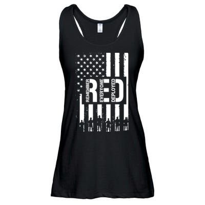 R.E.D Remember Everyone Deployed Red Friday Flag Ladies Essential Flowy Tank