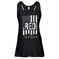 R.E.D Remember Everyone Deployed Red Friday Flag Ladies Essential Flowy Tank