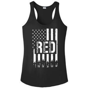 R.E.D Remember Everyone Deployed Red Friday Flag Ladies PosiCharge Competitor Racerback Tank