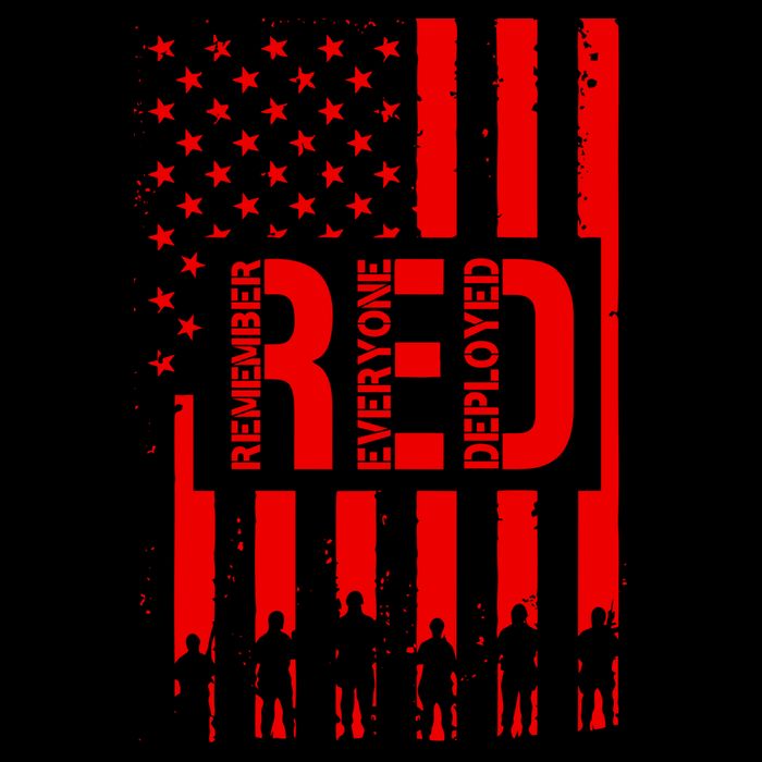 R.E.D Remember Everyone Deployed Red Friday Flag 16oz Travel Tumbler