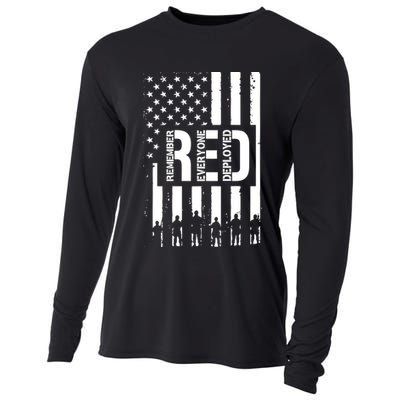 R.E.D Remember Everyone Deployed Red Friday Flag Cooling Performance Long Sleeve Crew
