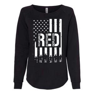 R.E.D Remember Everyone Deployed Red Friday Flag Womens California Wash Sweatshirt