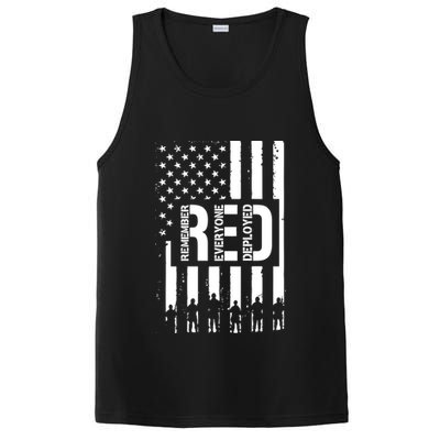 R.E.D Remember Everyone Deployed Red Friday Flag PosiCharge Competitor Tank