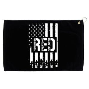 R.E.D Remember Everyone Deployed Red Friday Flag Grommeted Golf Towel