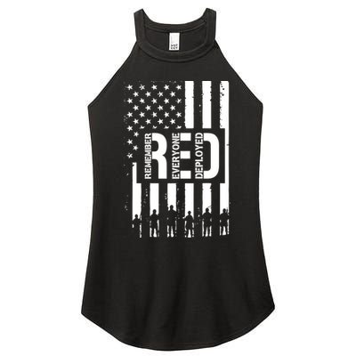 R.E.D Remember Everyone Deployed Red Friday Flag Women's Perfect Tri Rocker Tank