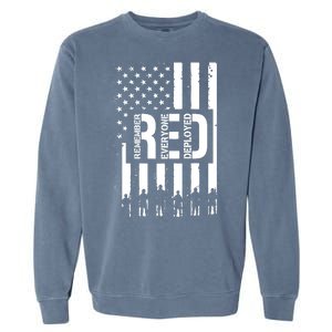 R.E.D Remember Everyone Deployed Red Friday Flag Garment-Dyed Sweatshirt