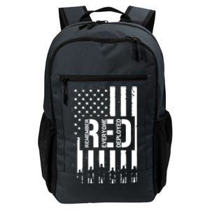 R.E.D Remember Everyone Deployed Red Friday Flag Daily Commute Backpack