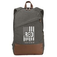 R.E.D Remember Everyone Deployed Red Friday Flag Cotton Canvas Backpack