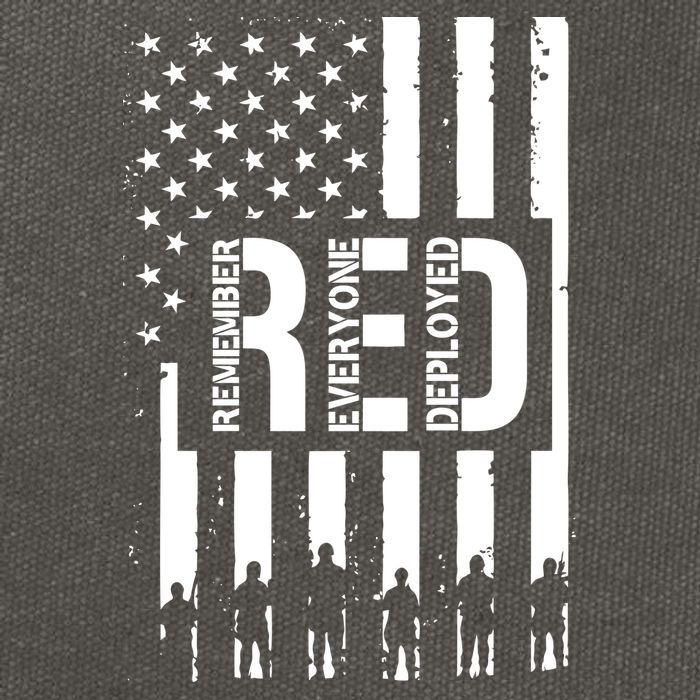 R.E.D Remember Everyone Deployed Red Friday Flag Cotton Canvas Backpack