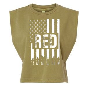 R.E.D Remember Everyone Deployed Red Friday Flag Garment-Dyed Women's Muscle Tee