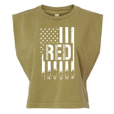 R.E.D Remember Everyone Deployed Red Friday Flag Garment-Dyed Women's Muscle Tee