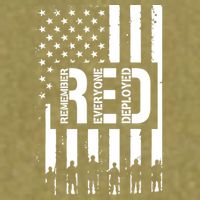 R.E.D Remember Everyone Deployed Red Friday Flag Garment-Dyed Women's Muscle Tee
