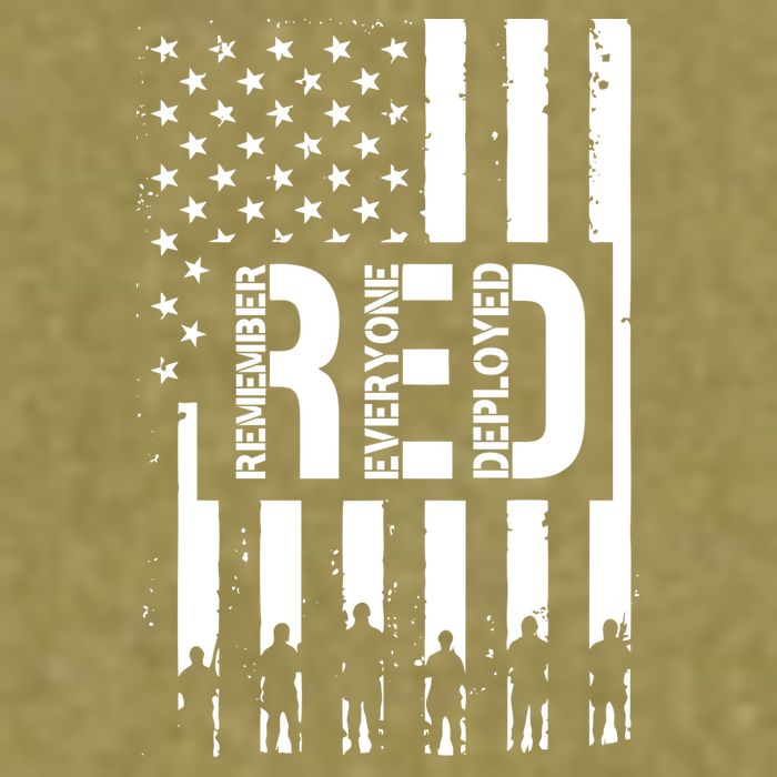 R.E.D Remember Everyone Deployed Red Friday Flag Garment-Dyed Women's Muscle Tee
