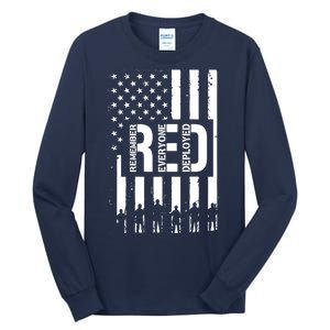 R.E.D Remember Everyone Deployed Red Friday Flag Tall Long Sleeve T-Shirt