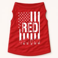 R.E.D Remember Everyone Deployed Red Friday Flag Doggie Tank