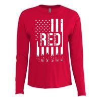 R.E.D Remember Everyone Deployed Red Friday Flag Womens Cotton Relaxed Long Sleeve T-Shirt