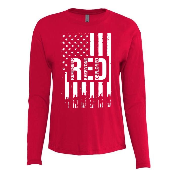 R.E.D Remember Everyone Deployed Red Friday Flag Womens Cotton Relaxed Long Sleeve T-Shirt