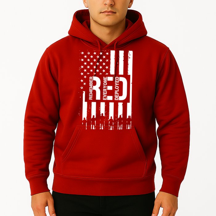 R.E.D Remember Everyone Deployed Red Friday Flag Hoodie