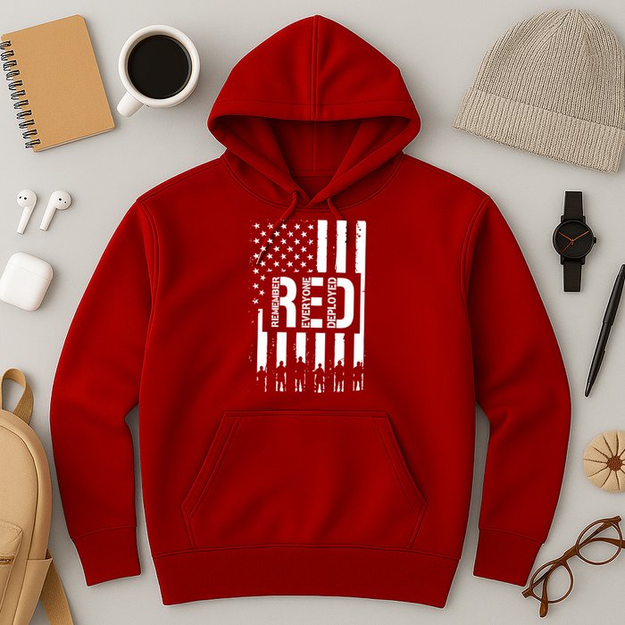 R.E.D Remember Everyone Deployed Red Friday Flag Hoodie
