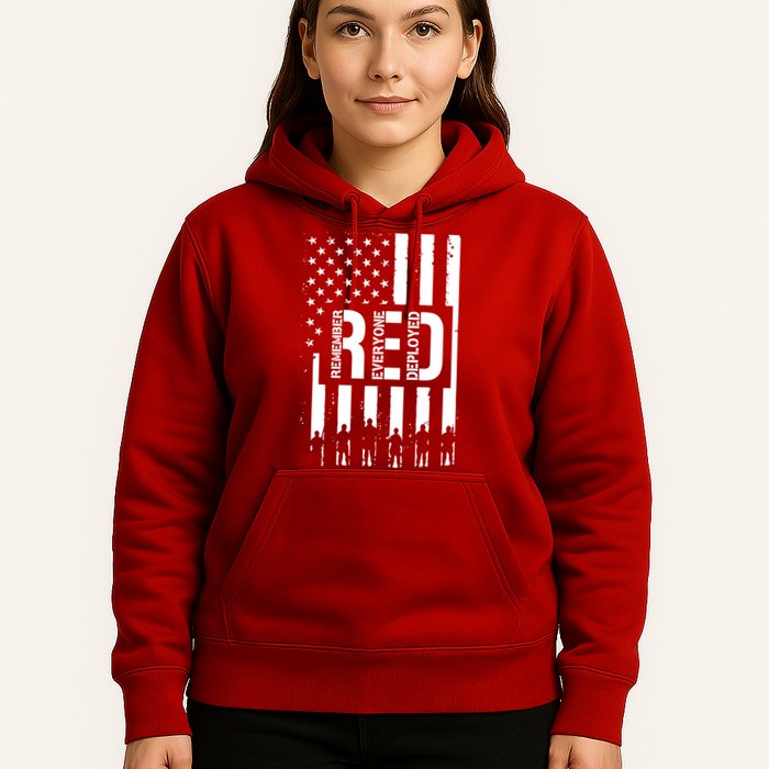 R.E.D Remember Everyone Deployed Red Friday Flag Hoodie