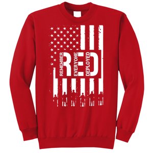 R.E.D Remember Everyone Deployed Red Friday Flag Sweatshirt