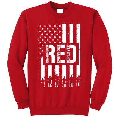 R.E.D Remember Everyone Deployed Red Friday Flag Sweatshirt