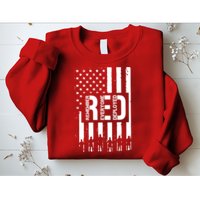 R.E.D Remember Everyone Deployed Red Friday Flag Sweatshirt