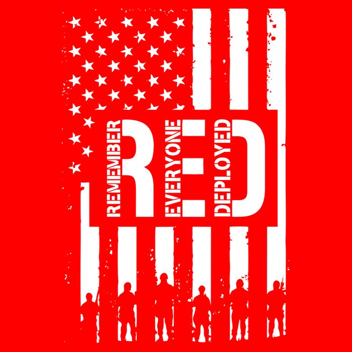 R.E.D Remember Everyone Deployed Red Friday Flag Sweatshirt