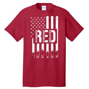 R.E.D Remember Everyone Deployed Red Friday Flag Tall T-Shirt