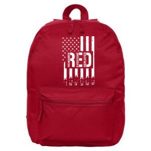 R.E.D Remember Everyone Deployed Red Friday Flag 16 in Basic Backpack