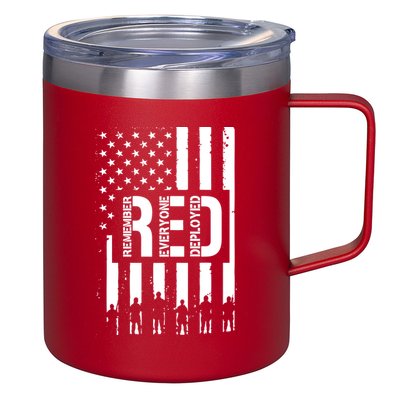 R.E.D Remember Everyone Deployed Red Friday Flag 12oz Stainless Steel Coffee Mug