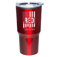 R.E.D Remember Everyone Deployed Red Friday Flag Tumbler