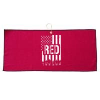 R.E.D Remember Everyone Deployed Red Friday Flag Large Microfiber Waffle Golf Towel