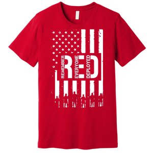 R.E.D Remember Everyone Deployed Red Friday Flag Premium T-Shirt