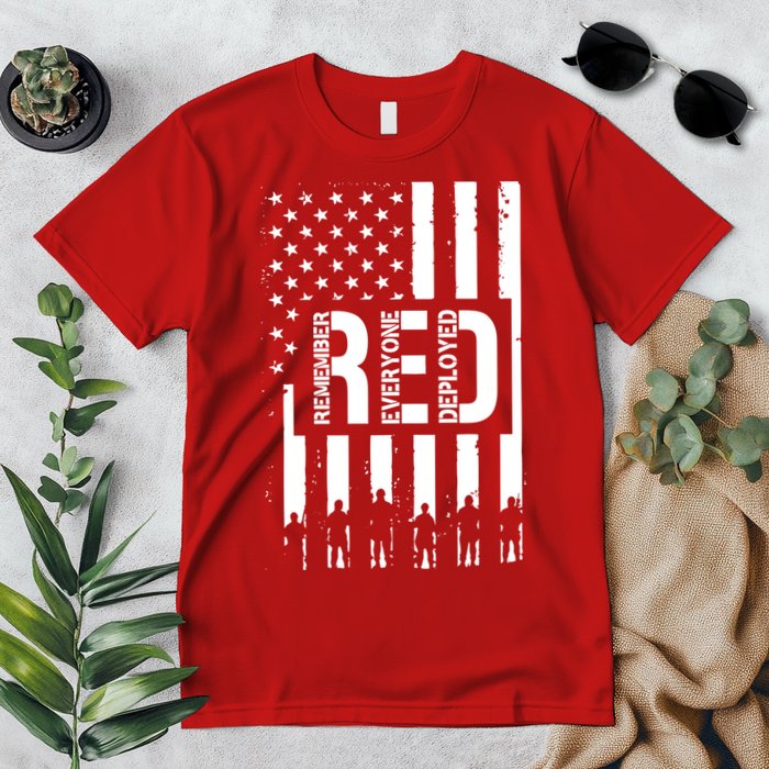 R.E.D Remember Everyone Deployed Red Friday Flag Premium T-Shirt