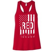 R.E.D Remember Everyone Deployed Red Friday Flag Women's Racerback Tank