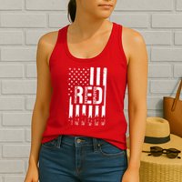 R.E.D Remember Everyone Deployed Red Friday Flag Womens Tank Top